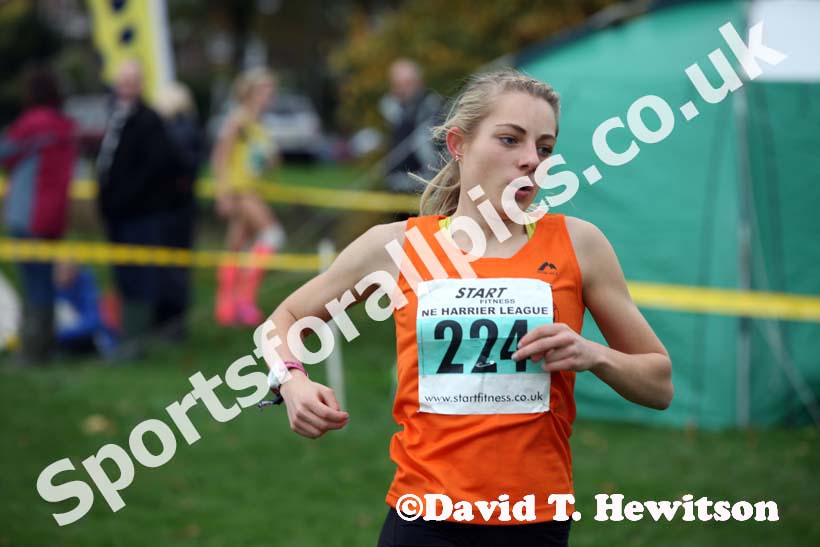 Under-20 women Chloe Price North East Harrier League, Blaydon. Photo: David T. Hewitson/Sports for All Pics